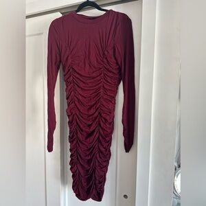 Burgundy Bodycon Dress